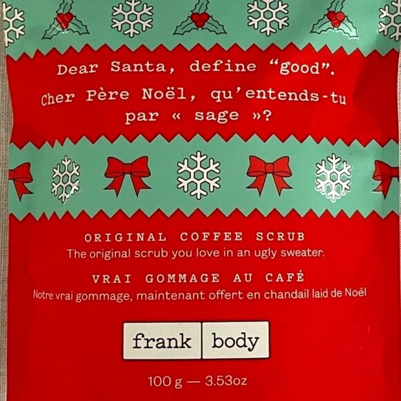 Frank Body Original Coffee Scrub 100g Limited Edition Ugly Christmas Sweater Pac - Picture 7 of 8